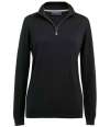 BK546 2388 Brook Taverner Ladies Taylor 1/4 Zip Jumper Black colour image